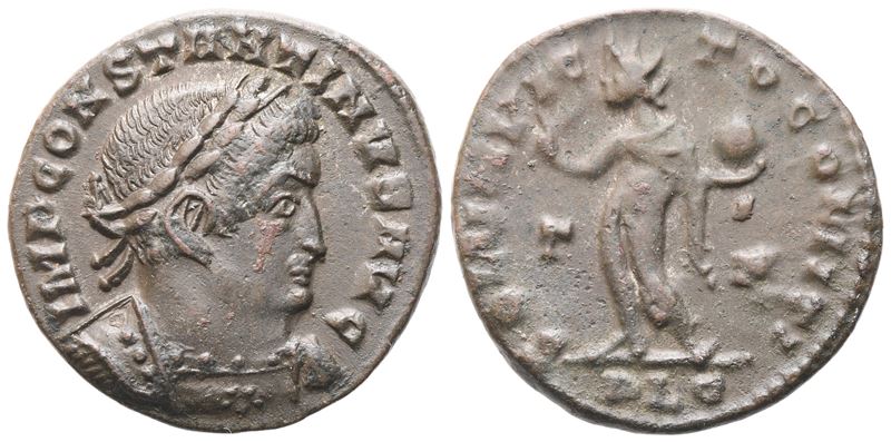 Costantino I, Follis, Lugdunum, 313-314, Æ (3 g; 19 mm)