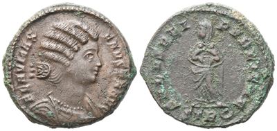 Fausta Augusta (324-326), Follis, Treveri, 326; Æ (3,78 G; 19 MM; 12 H)