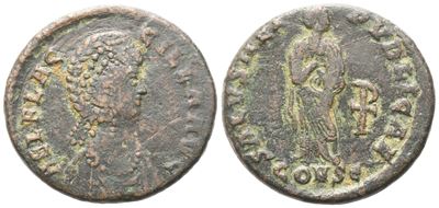 Aelia Flaccilla (wife Of Theodosius I), Ae2, Constantinople, 379-388; Æ (5,78 G; 21,4 MM; 6 H)