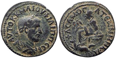 Philip I, Commagene (Samosata), Æ con busto laureato e corazza (31 mm)
