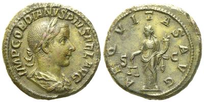 Gordian III (238-244), As, Rome, Ad 240; Æ (g 11,83; MM 25)