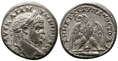 Caracalla (198-217). Phoenicia, Tyre. Bi Tetradrachm