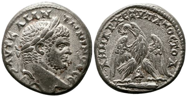 Caracalla (198-217). Phoenicia, Tyre. BI Tetradrachm