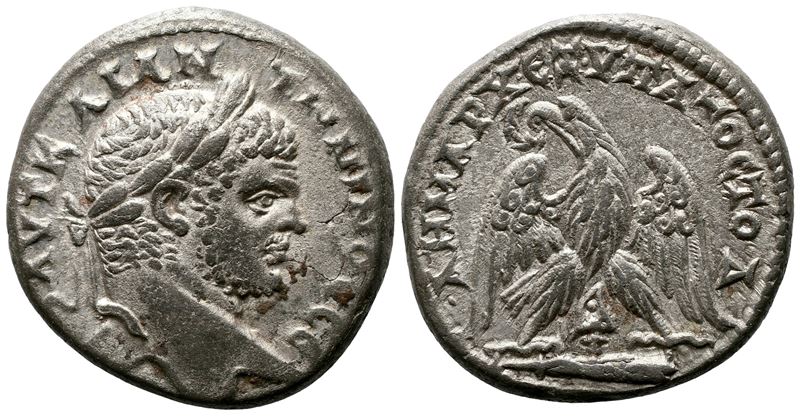 Caracalla (198-217). Phoenicia, Tyre. Bi Tetradrachm
