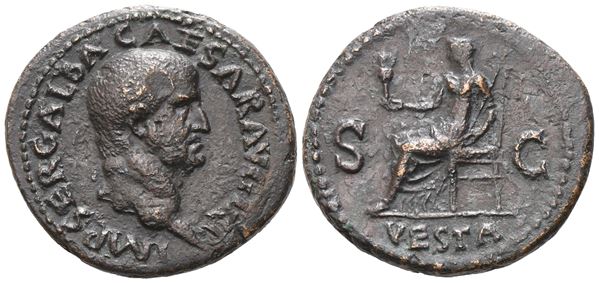 Galba (68-69), As, Rome, 68; Æ (11,22 g; 28,4 mm; 6 h)
