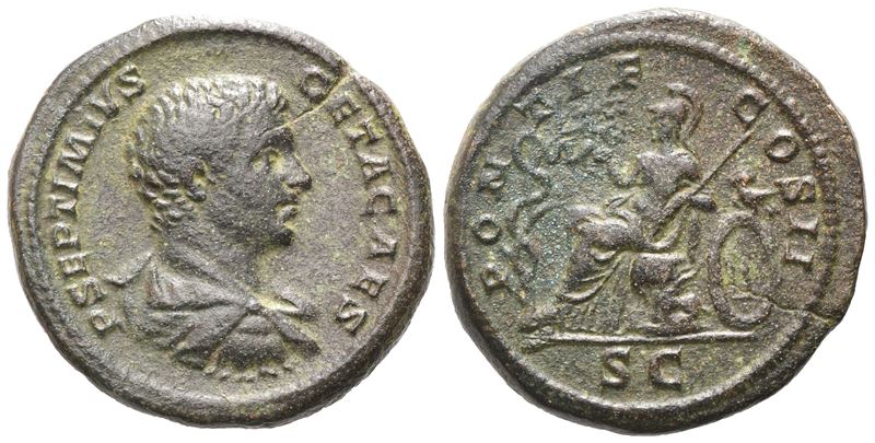 Geta As Caesar (198-209), As, Rome, 209; Æ (11,14 G; 26 MM; 6 H)