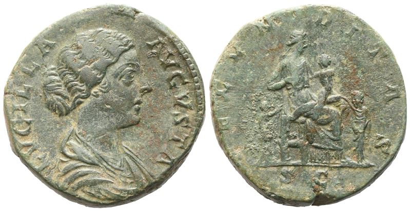 Lucilla Augusta (164-182), Sestertius, Rome, 164-169; Æ (23,22 G; 29 MM; 4 H)