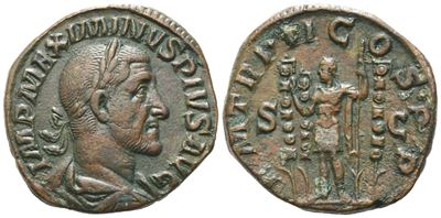 Maximinus i (235-238), Sestertius, Rome, 238; Æ (17,93 G; 28,8 MM; 12 H)