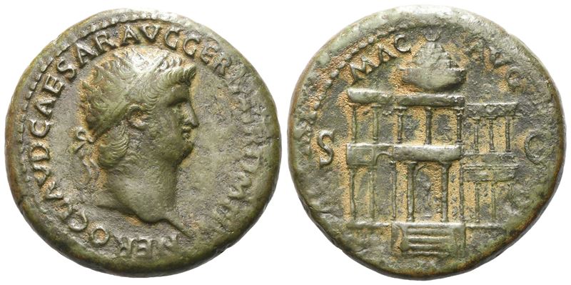 Nero (54-68), Dupondius, Rome, C. 64; Æ (16,39 G; 29 MM; 6 H)