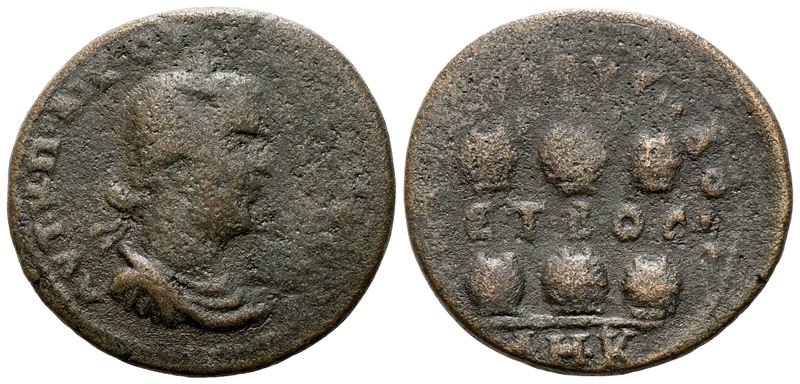 Valerian i (253-260). Cilicia, Anazarbus. Æ Hexassarion
