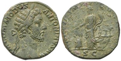 Commodus (177-192), Sesertius, Rome, 181-182; Æ (21,06 G; 28,2 MM; 6 H)