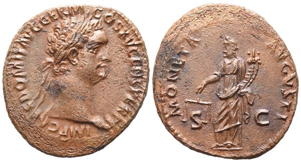 Domitian (81-96), As, Rome, 90-91; Æ (10,99 g; 29,8 mm; 6 h)