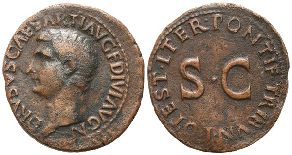 Drusus, As struck under Tiberius, Rome, 22-23; Æ (9,80 g; 28,7 mm; 12 h)