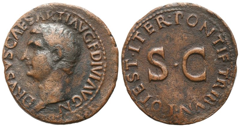 Drusus, As Struck Under Tiberius, Rome, 22-23; Æ (9,80 G; 28,7 MM; 12 H)
