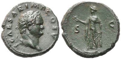 Titus As Caesar (69-79), As, Rome, 76; Æ (12,42 G; 27,2 MM; 6 H)
