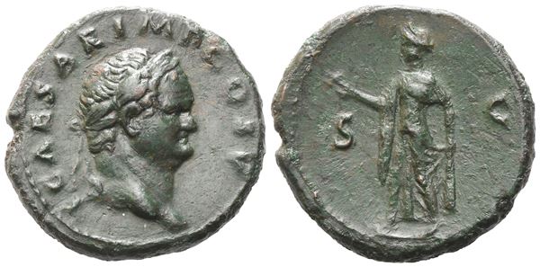 Titus as Caesar (69-79), As, Rome, 76; Æ (12,42 g; 27,2 mm; 6 h) 