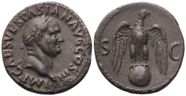 Vespasian (69-79), As, Rome, 71; Æ (10,35 g; 27,8 mm; 6 h)