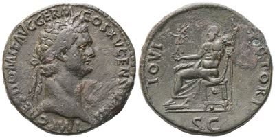 Domitian (81-96), Sestertius, Rome, 88-89; Æ (22,44 G; 32,4 MM; 6 H)