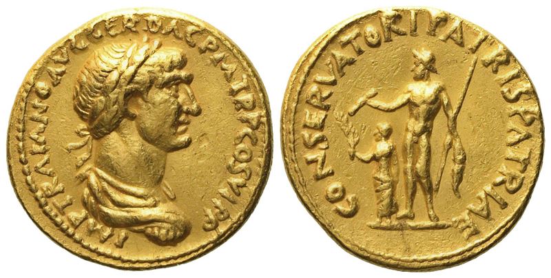 Trajan (98-117), Aureus, Rome, Ad 112-114; Av (g 7,38; MM 19)