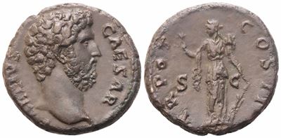 Aelius Caesar (136–138), As battuto sotto Adriano, Roma, 137 (Æ, 12,37 g; 25,3 mm)