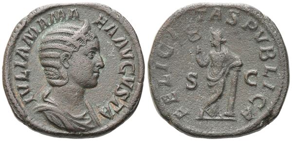 Julia Mamaea Augusta (222-235), Sestertius struck under Severus Alexander, Rome, 228; Æ (24,47 g; 30,2 mm; 12 h)