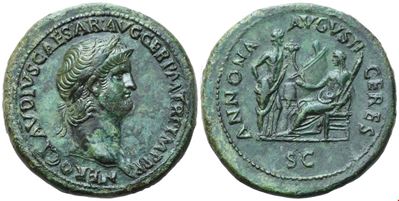 Nero, Sestertius con Ceres e Annona, Æ, Roma (64–66)