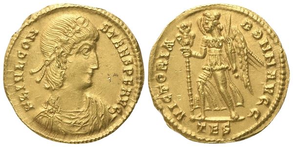 Constans (337-350), Solidus, Thessalonica; AV (4,27 g; 21,1 mm; 6 h)