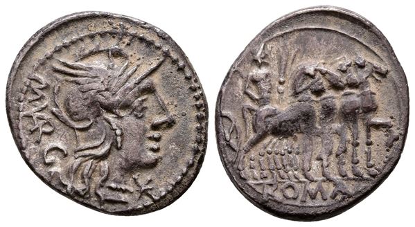 M. Vargunteius, Rome, 130 BC. AR Denarius (20 mm, 3.93 g).
