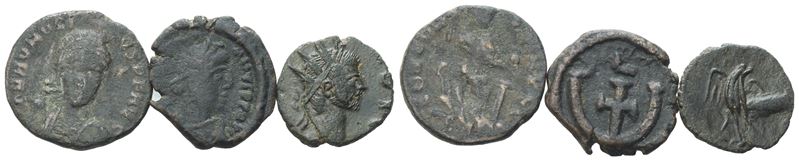 Collezione di tre monete in bronzo (Æ) da catalogare