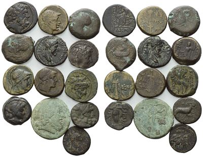 Lot Of 13 Æ Coins To Be Catalogued. Lot Sold As Is, No Returns.