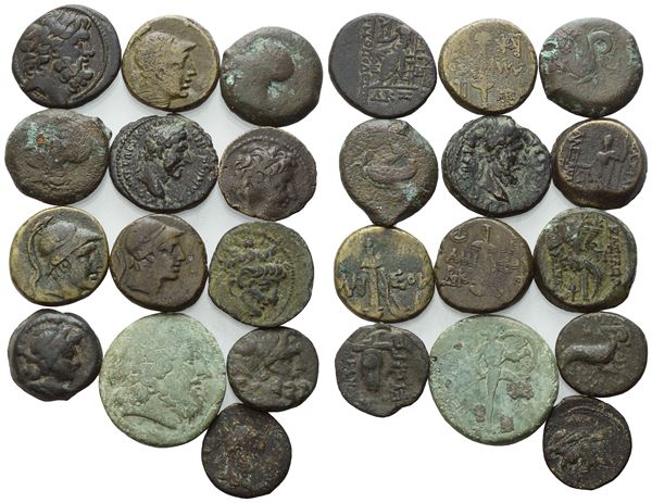  Lot of 13 Æ coins to be catalogued. Lot sold as is, no returns.