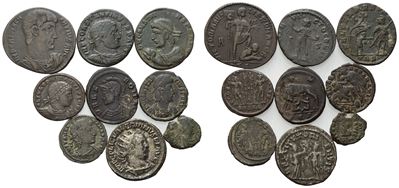 Lot Of 9 Roman Æ Coins To Be Catalogued. Lot Sold As Is, No Returns.