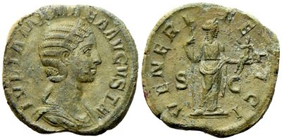 Julia Mamaea, Sestertius Struck Under Severus Alexander, Rome, Ad 222-235; Æ (g 21,16; MM 29)