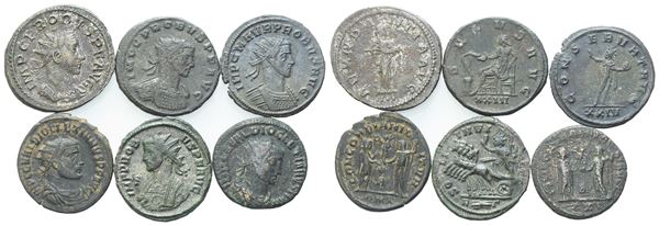  Lot of 6 Roman Æ coins to be catalogued. Lot sold as is, no returns.