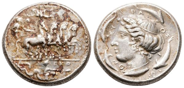 Sicily, Syracuse, 466-405 BC. Replica of Tetradrachm (26 mm, 16.90 g).
