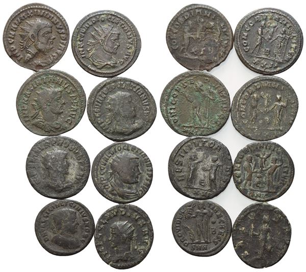  Lot of 8 Æ coins to be catalogued. Lot sold as is, no returns.