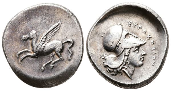 Sicily, Syracuse, 344-317 BC. Replica of AR Stater (25 mm, 8.32 g).
