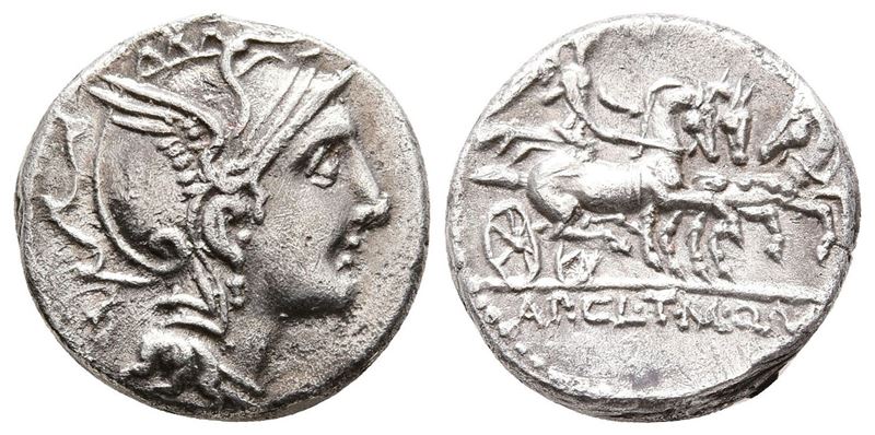 Appius Claudius Pulcher, T. Manlius Mancius And Q. Urbinius, Rome, 111-110 Bc. Ar Denarius (16 MM...