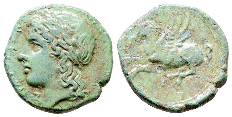 Sicily, Syracuse, 344-317 Bc. Æ (18 MM, 3.98 G).