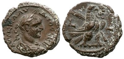 Claudius II (268-270). Egypt, Alexandria. Bi Tetradrachm