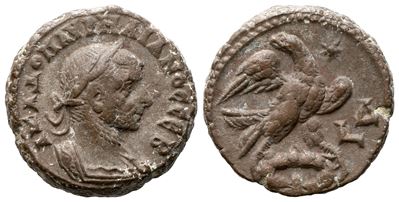 Aurelian (270-275). Egypt, Alexandria. Bi Tetradrachm