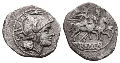 Anonymous, Rome, 211-208 Bc. Ar Sestertius (13 MM, 0.95 G).
