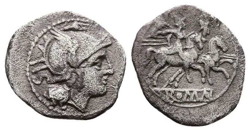 Anonymous, Rome, 211-208 Bc. Ar Sestertius (13 MM, 0.95 G).