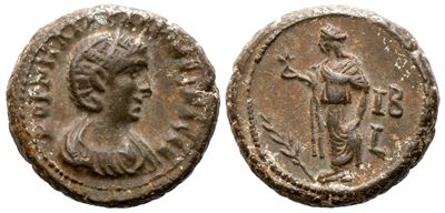 Salonina (augusta, 254-268). Egypt, Alexandria. Bi Tetradrachm