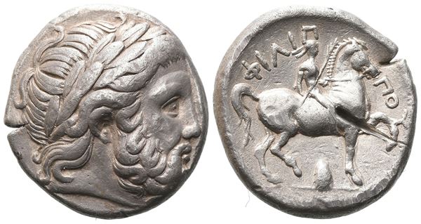Kings of Macedon, Philip II (359-336). AR Tetradrachm (25 mm, 14.41 g).