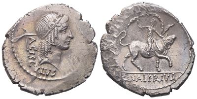L. Valerius Acisculus, Denarius, 45 Bc; Ar (3,41 G; 20 MM; 12 H)