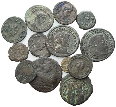 Lot Of 13 Æ Coins To Be Catalogued. Lot Sold As Is, No Returns.