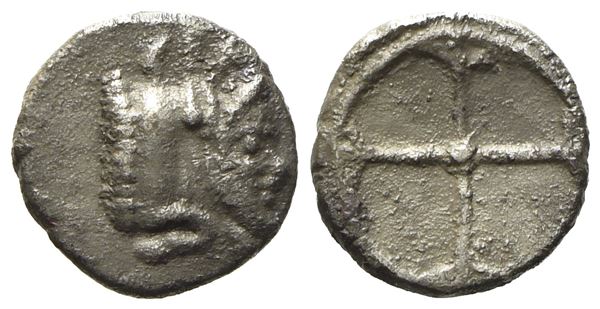 Sicily, Gela (c. 480-470 BC), Litra; AR (0,50 g; 9 mm)