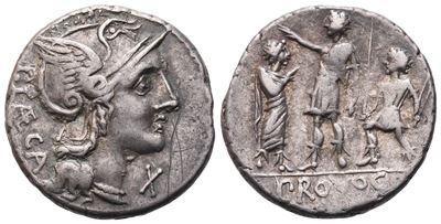 P. Porcius Laeca, Denarius, Rome, 110-109 Bc; Ar (3,88 G; 18 MM; 11 H)