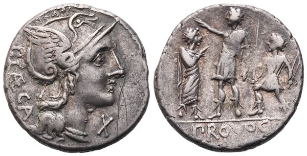 P. Porcius Laeca, Denarius, Rome, 110-109 BC; AR (3,88 g; 18 mm; 11 h)